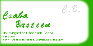 csaba bastien business card